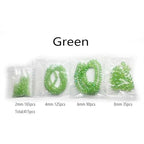 415pcs Rondelle Crystal Glass Beads 2mm 4mm 6mm 8mm Mixed Sizes, Faceted Briolette Spacer Czech Seed Loose Beads for DIY Jewelry Making (Green) - color: Green