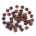 AD Beads Natural Gemstone 8mm Round Loose Beads Big Hole 2.5mm Sized 40pcs (Red Tiger's Eye) - color: Red tiger's eye