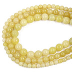BEADIA Natural Lemon Jade Stone Round Loose Semi Gemstone Beads for Jewelry Making 10MM 38PCS - color: Lemon Jade, size: 10mm