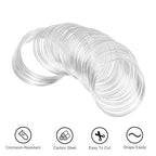 PATIKIL 100 Loops Memory Wire, 1pcs 1mm 18 Gauge Jewelry Wire Craft Wire Memory Steel Wire for Jewelry Making Bracelets Beading DIY Crafts, Silvery - color: Silvery