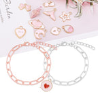20pcs Chain Bracelets Kit Alloy Link with Lobster Clasps for Christmas DIY Women Jewelry Findings Bracelet Making (Silver & Rose Gold) - color: Silver & Rose Gold