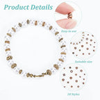 PH PandaHall 540pcs Tibetan Spacer Beads 18 Styles Red Copper Spacer Beads Flat Alloy Bead Spacers Jewelry Loose Beads Metal Craft Beads for Bracelet Necklace Jewelry Supplies - color: 18 Styles Red Copper - 540pcs