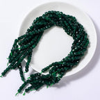 Natural Faceted Green Agate Cube Stone Beads 5-5.5mm 60pcs/str Loose Square Semi Gemstone Stone Beads for Making Bracelets Necklace Earrings - color: Green Agate