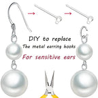 30pcs Safety Non-Allergenic Plastic Earring Posts Ear Wire Anti Allergy Posts Earring Findings DIY Jewelry Making for Sensitive Ears (Post with Lift Ring) - color: Post with Lift Ring 30pcs
