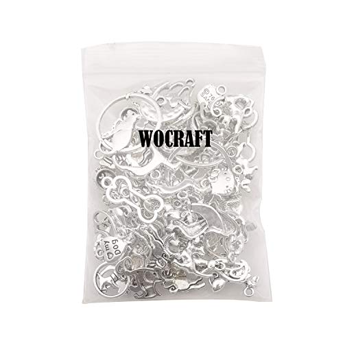 100g(80pcs) Craft Supplies Antique Silver Animals Cat Dog Pet Charms Pendants for Crafting, Jewelry Findings Making Accessory for DIY Necklace Bracelet (M293) - color: M293