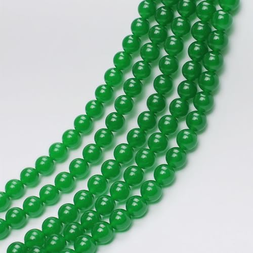 MJDCB Natural Green Jade Round Loose Beads for Jewelry Making DIY Bracelet Necklace (4mm) - color: Green Jade, size: 4mm