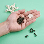 Fashewelry 200pcs Brass Pendant Pinch Bails Red Copper 8x5mm Inner Diameter Dangle Charm Clasp Clip for Top Drilled Bead Necklace Earring Jewelry Making Pin:0.9MM - color: Antique Bronze