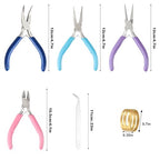 4 Pack Jewelry Making Pliers Tools Set, Jewelry Making Needle Nose Chain Nose Round Bent Pliers Wire Cutter for Bracelet Beading DIY Craft Jewelry Making Supplies - style: 4pcs-Mixed Color