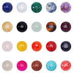 SUPERFINDINGS 40pcs 20 Style Natural Cabochon Gemstone 12mm Half Round Dome Flatback Quartz Stone for Necklace Jewelry Making DIY Craft Handmade - size: 12mm