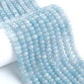 76pcs 5x8mm Natural Aquamarine Stone Rondelle Spacer Loose Beads Abacus Disk Stone Round Loose Gemstone Beads for Jewelry Making DIY Bracelet Necklace - color: Aquamarine, size: 5x8mm Abacus Disk