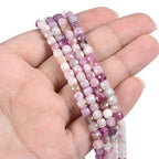 Purple Mica Natural Gemstone 4mm Faceted Cube Square Loose Beads 16 Inch for DIY Jewelry Making Beads - color: Purple Mica
