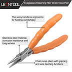6" Chain Nose Stainless Steel Pliers - Eyeglasses Repair & Adjustment Tools with Screwdriver and Glasses Cloth - style: Chain Nose Plier