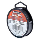 Beadalon Wildfire Ultra - Beading Thread, Beading Supplies for Crafters, Jewelry Makers, Beaders. Braided Fishing Line - size: 0.006 in / 125 yd, style: Black