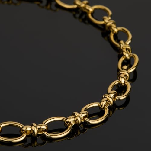 UMAOKANG 2 Meters Gold Plated Jewelry Chain for Jewelry Making Stainless Steel Rolo Chain Link with Jewelry Supplies Findings - color: Rolo (Gold)