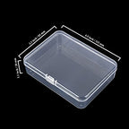 12 Pack Rectangular Clear Plastic Storage Containers Box with Hinged Lid for Beads and Other Small Craft Items (4.5 x 3.3 x 1.1 inch) - size: 4.5 x 3.3 x 1.1 inch