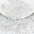 Mixed Star Moon Crystal Glass Beads Seedbeads Loose Round Pearl Beads for Jewelry Making Craft Bracelets Necklaces Earrings DIY Crafts Projects White Glass Spacer Bead Kits for Crafts - color: White