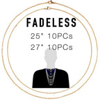 Fadeless Stainless Steel Chains for Jewelry Making, 20 Pack, Hypoallergenic, Silver & Gold Plated Necklace Findings, Accessories (Gold (25+27")) - color: Gold (25+27")