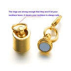 Zpsolution Screw Locking Magnetic Necklace Clasps and Closures Safety Easy Jewelry Clasps 6mm Light and Small Keep The Clasp in Back 8pcs Silver - color: Small Silver 8pcs