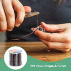M METERXITY 0.3mm Jewelry Wire, 28 Gauge 328FT Craft Wire Copper Beading Wire for Jewelry Making/Planting/Weaving/DIY Crafting, Soft Metal Wires [100M, Metallic Black] - color: Metallic Black, size: 0.3mm 28 Gauge