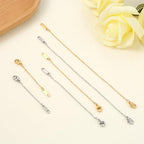 KOPOX 6 Piece Necklace Extender, Silver Necklace Extender, 2", 4", 6" Delicate Necklace Extender Set for Bracelets, Anklets and Jewelry Making (Silver) - color: Silver