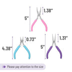 Mr. Pen- Pliers for Jewelry Making, 3 Pack, Chain Nose, Round Nose Pliers Set and Wire Cutter for Beading, Wire Wrapping, Jump Rings, Jewelry Repair, Crafting, DIY - color: Candy Colors