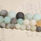 36pcs Natural Matte Amazonite Gemstone Beads，10mm Frosted Round Loose Stone Beads for Jewelry Making Earring Bracelet Necklace DIY Crafts - color: Amazonite, size: 10mm