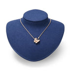 Microfiber Jewelry Bust Display Necklace Pendant Small Jewelry Necklace Display Stand for Showcase(Blue) - color: Blue