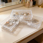 12 Pack Rectangular Clear Plastic Storage Containers Box with Hinged Lid for Beads and Other Small Craft Items (5.3 x 3.1 x 1.18 inch) - size: 5.3 x 3.1 x 1.18 inch