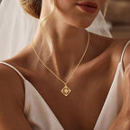 Tasiso Gold Pendant Necklace for Women 14K Gold Plated Coin CZ Pendant Necklace Adjustable Chain Disc Round Dainty Charm Necklace Trendy Jewelry Gift - style: CZ
