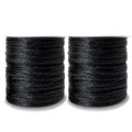 100 Yards Nylon Satin Cord, Rattail Silk Trim Beading Thread for Chinese Knotting, Kumihimo, Beading, Macramé, Jewelry Making, Sewing, DIY (20 Black)