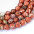 KISSITTY 235pcs 8mm Natural Red Jasper Bead Strands, Mixed Gemstone Crystal Beads Round Chakra Beads Energy Healing Crystals Gemstones for DIY Jewelry Making - color: Natural Red Jasper