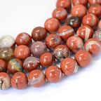 KISSITTY 235pcs 8mm Natural Red Jasper Bead Strands, Mixed Gemstone Crystal Beads Round Chakra Beads Energy Healing Crystals Gemstones for DIY Jewelry Making - color: Natural Red Jasper