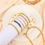 1200Pcs Gold Round Spacer Beads Smooth Loose Ball Beads for Bracelet Craft, 4mm, 6mm, 8mm - color: Gold, size: 4mm,6mm,8mm