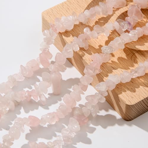 Natural Chip Stone Beads About 200pcs Powder Crystal Stones 5-8mm Irregular Gemstone Healing Crystal Loose Rocks for Bracelet Necklace Earrings Jewelry Making(Powder Crystal) - color: powder crystal