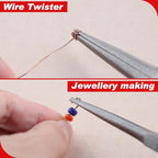 2PCS Mini Needle Nose Pliers Set Mini Long Nose Pliers and Bent Extra Long Needle Nose Pliers for Wire Wrapping Object Gripping - style: Straight & Bent Needle Nose Plier