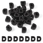 Craftora 30Pcs 20mm Black Large Letter Beads, Acrylic Big Alphabet Beads, Jumbo Initial Letter D Bead with Large Hole for Friendship Bracelets Keychain Bag Charms Shoelaces - color: Letter D