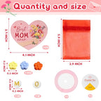 SYUCVQI Mom Bracelet Craft Kit DIY Bead Craft Kit Mother's Day Flowers Necklace Bracelet with Cards and Bags for Mother's Day Jewelry for Family Classroom Making Party Activities