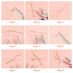 SUNNYCLUE 1 Box DIY 10 Pairs Glass Petal Charms Flower Pendants Earring Making Kit Glass Flower Beads for Jewelry Making Charms Round Linking Rings Faceted Beads Spring Earrings - color: Diy 10 Pairs Glass Petal Charms Earrings