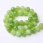 90pcs 4mm Natural Peridot Green Lace Jades Beads Round Loose Spacer Beads for Jewelry Making DIY Bracelets Crystal Energy Healing Power Stone 15 Inch(4mm, Green Peridot Jade) - color: Green Peridot Jade, size: 4mm