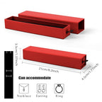 Lainrrew Jewelry Gift Box, Luxury 12-Pack Jewelry Gift Box Velvet-Lined, Compact Drawer Style for Earrings & Rings, Stylish Necklace Bracelet Organizer, 8.3x1.8x1.4 Inches (Red) - color: Red