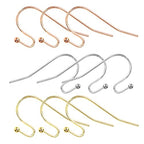 Rose Gold Earring Hooks - 630 pcs Earring Making kit with 14k Gold Hypoallergenic Earring Hooks, Jump Rings and Clear Rubber Earring Backs for DIY Jewelry Making - color: Regular Mixed Color