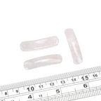BEADIA Natural Curved Clear Quartz Stone Beads 36x10mm 4pcs for DIY Bracelet Jewelry Making - color: Clear Quartz