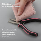 5-Inch Mini Flat Nose Pliers for Jewelry Making - Smooth Jaws Duck Billed Pliers - Pink Tool for Women - style: Flat Nose Pliers