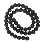 90pcs Adabele Natural Black Volcanic Lava Rock Healing Gemstone 4mm (0.16 inch) Small Round Beads Gem Stone Spacer for Jewelry Making GY18-4 - color: Lava/Volcanic Rock, size: 4mm (90pcs/1 Strand)