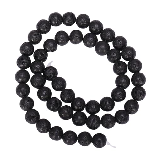 90pcs Adabele Natural Black Volcanic Lava Rock Healing Gemstone 4mm (0.16 inch) Small Round Beads Gem Stone Spacer for Jewelry Making GY18-4 - color: Lava/Volcanic Rock, size: 4mm (90pcs/1 Strand)