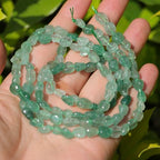 Natural Stone Beads 6-8mm Green Strawberry Quartz Oval Irregular Freeform Tumbled Loose Gemstone Beads for Jewelry Making 15 Inch Strand 50-55 Pcs - color: Green Strawberry-1 strand15”-approx. 55 beads
