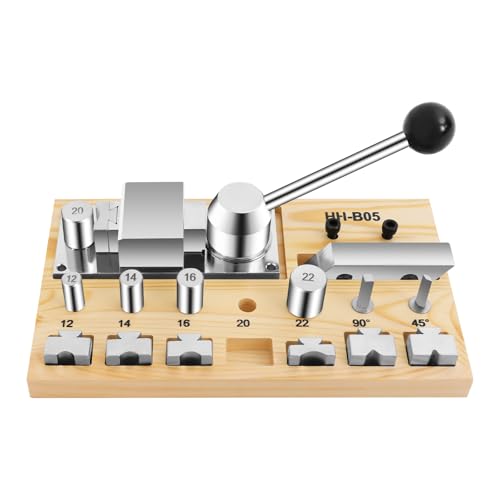 FLYHERO Portable Ring Bender Tool, Jewelry Ring Bending Machine Multi-Functional Rings Bending Maker Kit Jewelry Making Repair Tools for DIY Rings Metals (Silver+ Wood Color) - color: Silver+ Wood Color