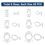 PH PandaHall 180pcs 925 Sterling Silver Plated Open Jump Rings 3/4/5/6/7/8mm O Ring Brass Jewelry Ring Circle Clasp 18~22 Gauge for Jewelry Making Necklace Repair DIY Earring Bracelet Pendant Choker