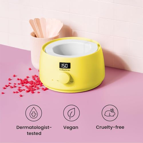 KoluaWax Premium Waxing Kit for Women - Beginner Friendly - Complete Wax Kit that includes 14oz of Wax Beads, Applicator, Pre and Post Care, Suitable for Sensitive Skin (Sun) - color: Sun