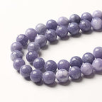 6mm 60pcs Natural Purple Angelite Stone Beads Lavender Gemstone Round Loose Beads for Jewelry Making DIY Bracelet Necklace Earrings - color: Purple Angelite Stone Beads, size: 6mm